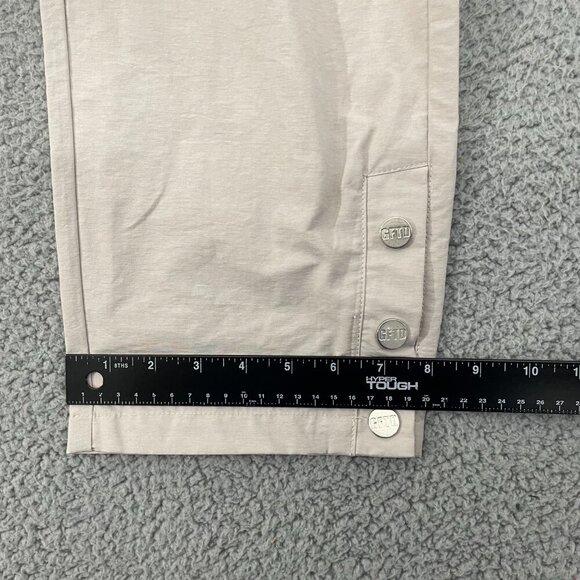 NEW GFTD LA Pants Men XXL Tan Pull on Drawstring Snap  Ankle Cargo - Picture 12 of 13